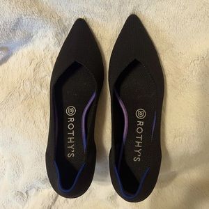 Rothy’s The Point Black Flats size 9.5